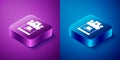 Isometric Ticket box office icon isolated on blue and purple background. Ticket booth for the sale of tickets for Royalty Free Stock Photo