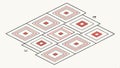 Isometric tile pattern abstract geometric design texture element vector design Generative AI Royalty Free Stock Photo