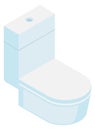 Isometric toilet bowl. Wc icon. Batroom furniture