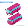 Isometric tourist bus