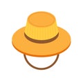 Isometric Tourist Safari Hat Icon