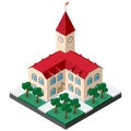 Isometric townhouse building