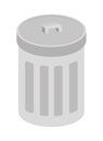 isometric trash bin