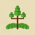isometric tree icon design Royalty Free Stock Photo