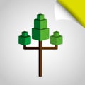 isometric tree icon design Royalty Free Stock Photo