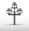 isometric tree icon design Royalty Free Stock Photo