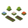 Isometric tree vector illustration.