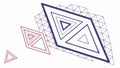 Isometric triangle design, 3D and geometric element vector design Generative AI Royalty Free Stock Photo