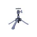 isometric tripod camera cartoon vector illustration Royalty Free Stock Photo