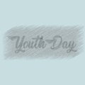 Isometric Typography of International Youth Day for Poster, Flyer, Cover and Background. International Memorial Day. Youth Day