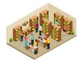 Isometric University Library Concept