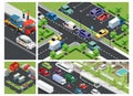 Isometric Urban Traffic Composition