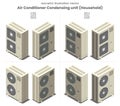 Isometric Vector Air conditioner Condensing