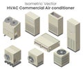 Isometric vector of commercial air conditioner Royalty Free Stock Photo