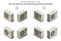 Isometric Vector Aircon Condensing unit type1