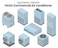 Isometric vector of Commercial air conditioner