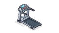 Isometric vector illustration of modern treadmill exercise machine Royalty Free Stock Photo