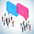 Isometric vector people Royalty Free Stock Photo