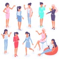 Isometric vector people Royalty Free Stock Photo