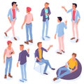 Isometric vector people Royalty Free Stock Photo