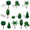 Isometric vector tree set.