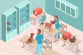 Isometric Veterinary Clinic Composition Royalty Free Stock Photo