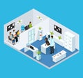 Isometric Veterinary Clinic Concept Royalty Free Stock Photo