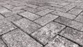 Isometric view of the gray paving block Royalty Free Stock Photo
