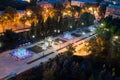 Isometric view on part of the Pushkin Boulevard, Donetsk 2012 Royalty Free Stock Photo