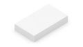 Isometric view of a simple white rectangular object resembling a tablet or box Royalty Free Stock Photo