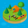 Isometric Water Active Recreation Concept