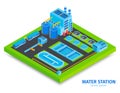 Isometric Water Station Composition