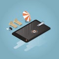 Isometric waterproof device illustration