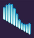 Isometric wave chart. Colorful infographic design. Design element for business presentation, statistics of data or