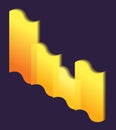 Isometric wave chart. Colorful infographic design. Design element for business presentation, statistics of data or