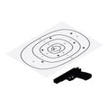 Gun and target shoot range Royalty Free Stock Photo
