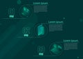 Isometric web banner Data Analysis and Statistics concept.