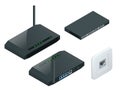 Isometric Wi-Fi wireless router Royalty Free Stock Photo