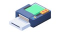 Isometric Wide Format Printer, Professional Plotter Device, vector design Generative AI Royalty Free Stock Photo
