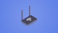 Isometric WiFi router. Vector modem