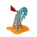 Isometric Windmill,Vintage Windmill