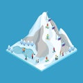 Isometric Winter Leisure Activity Concept Royalty Free Stock Photo