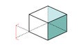 Isometric Wireframe Cube Abstract 3D Model Icon, vector design Generative AI Royalty Free Stock Photo