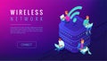 Isometric wireless network landing page