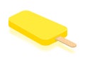 Isometric yellow ice cream vector illustration on white background Royalty Free Stock Photo