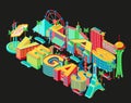 Las Vegas Strip Isometric view