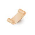 Isometruc scroll game icon. Scroll of vintage paper on a white background in isometric style. Retro papyrus illustration