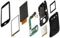 isometry disassembled smartphone