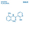 The illustrations molecular structure of isonixin