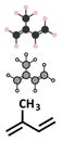 Isoprene, rubber (polyisoprene) building block (monomer Royalty Free Stock Photo